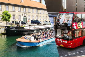 København: Hop på-/hop af-bus tur med mulighed for bådtur