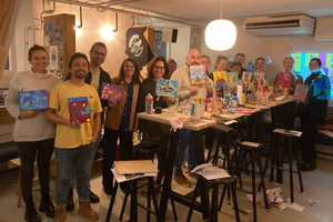 Painting Class with Materials and Guidance