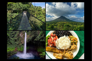 Combo Fortuna: pontes suspensas + vulcão Arenal e cascata