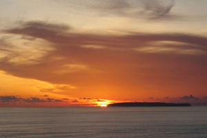 Tur ved solnedgang i Drake Bay