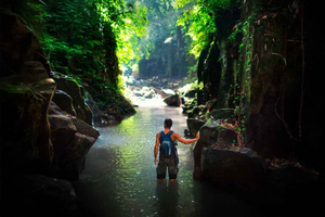 Baie de Drake : Randonnée dans la jungle et canyoning avec déjeuner