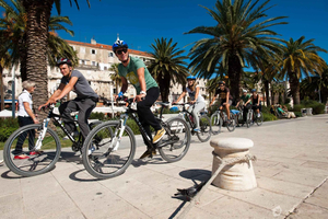 Split: Cykeltur i solnedgången med utsiktspunkt på Marjan
