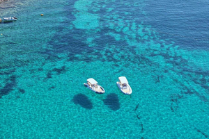 Split/Trogir: Trogir, Blue Lagoon, and Solta Speedboat Trip
