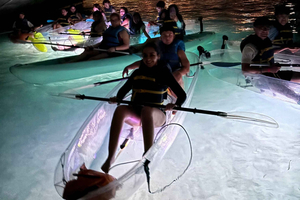 San Juan: Clear Kayak Guided Experience with LED Lights