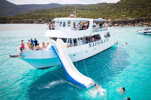 Latchi: Nafsika II Boat Cruise to the Blue Lagoon