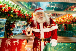 North Pole Express Highland Park bustocht met de kerstman