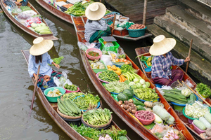 Bangkok: Jernbanemarkedet, det flydende marked og Dragetemplet