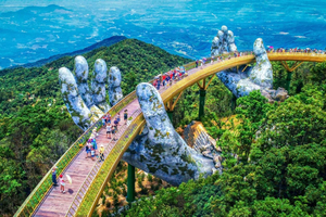 Da Nang: Gouden Brug, Lady Buddha, Marble Mt & Am Phu-grot