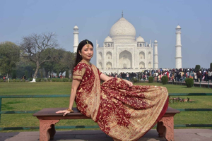 Vanuit Delhi/Agra: Taj Mahal-tour met sari-huurervaring