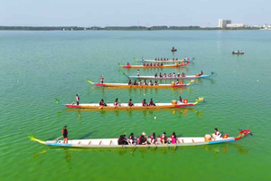 Suzhou: Drakbåtsupplevelse i Dalongdang Park