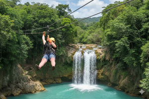 Puerto Plata Zipline & Waterfall Adventure – AdrenTrip Vand og Luft