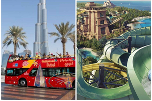 Tour panoramico della città di Dubai in autobus HOHO, Aquaventure e altro ancora