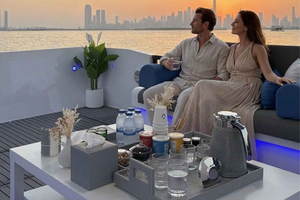 Dubai Creek Harbor: Private Majlis Boat Experience - 7 Pax
