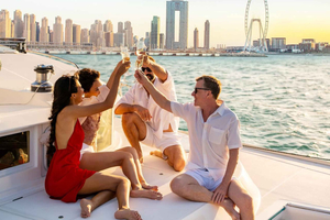 Dubai: Luxury Sunset Yacht Tour with Snacks and Drinks