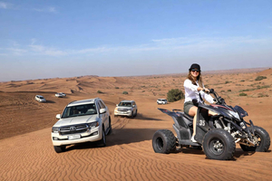 Dubai: Red Dunes Evening Quad Bike, Dune Blast with BBQ