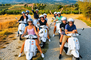 Chianti-Vespa-Erlebnis: Weinprobe und toskanisches Mittagessen