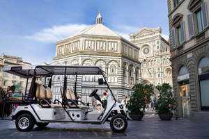 Florence en Fiesole Tour in een elektrische golfcart