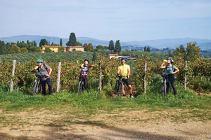 Florence : excursion en vélo électrique dans le Chianti avec déjeuner toscan et visite d'un vignoble
