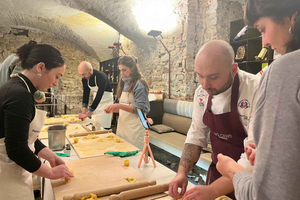 Pasta Cooking Class in a Historic Palace with Wine
