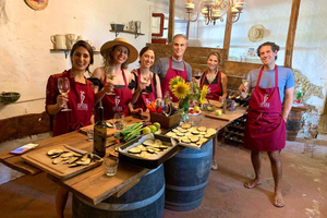 Cueillir des légumes à la ferme et cuisiner des pâtes