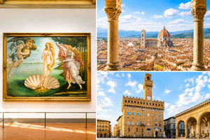 Firenze: Uffizin audio-opas ja Palazzo Vecchion terassivaihtoehto