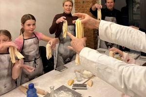 Vegetarian Cooking Class for Families with Wine and Drinks