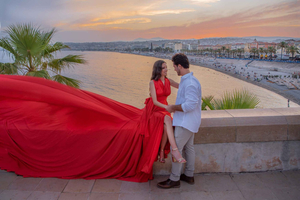 Flying Dress Photography in Nice