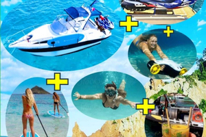 Mandelieu: Hel dag båt jet-ski paddel undervattensskoter.