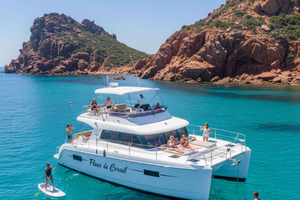 Saint-Raphaël: Catamaran cruise, fun, swimming, paddleboarding & snorkeling
