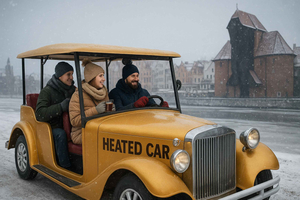 Gdansk: Private Mulled Wine City Tour By Golf cart