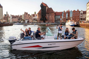 Gdańsk: Self-Drive Electric Boat Rental