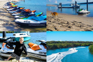 2,5 uur durende ultieme jetskisafari naar North Stradbroke Island