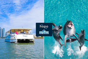 Gold Coast: Kombibillet til Hopo-færgen og Sea World
