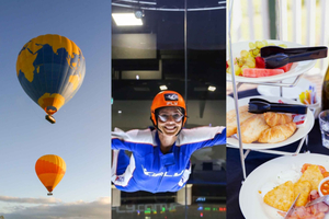 Gold Coast: Hot Air Balloon, Winery Breakfast & iFly