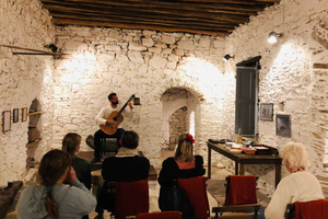 Classical guitar concert in a historic olive press