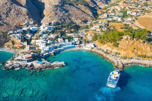 Depuis La Canée : randonnée aux gorges d'Imbros et expérience sur la côte de Sfakia