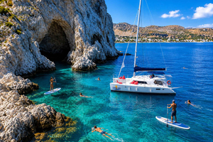 Kolympia: All Inclusive Swim & Snorkel Catamaran Cruise