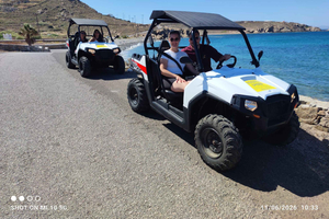 Mykonos: Buggy-tur til fyrtårn, Ano Mera og Agios Sostis