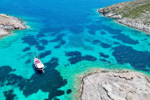 Paros: Cruise to Antiparos & Blue Lagoon 25 guests, full day