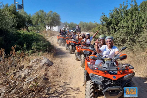 Rethymno Bali: quadsafari en grotbezoek met transfer