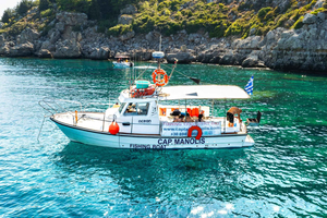 Rhodes: Rodos: Kapteeni Manolis Kalastusretki grillauksella ja uinnilla