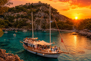 Rodos: auringonlaskuristeily ja rajoittamattomasti Aperol Spritzia, olutta ja viiniä