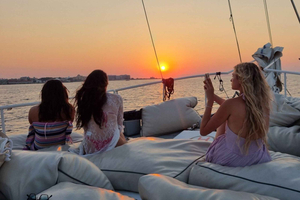 Rhodes: Sunset Cruise with Open Bar, Dinner, & Live Music