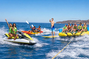 Santorini: Jet Ski, Kayak or SUP & Tubing Combo+FREE FOTOS