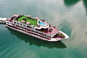 2/3-Day Halong & Lan Ha Bay Dora 5* Cruise balcony, bathtub