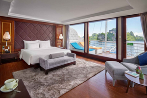 Hanoi: Ha long & Lan Ha Bay 5* cruises: bancony, all meals