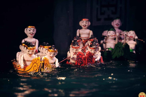 Bilet na tradycyjny pokaz w Wodnym Teatrze Lalek w Hanoi