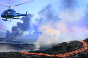 オアフ島発：ビッグアイランド火山アドベンチャー&ヘリコプター