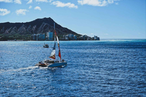 Kailua-Kona: catamarancruise met uitzicht op de Hualālai-vulkaan