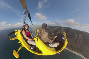 Oahu Vuelo en autogiro sobre la costa norte de Oahu Hawaii